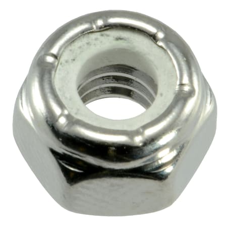 Nylon Insert Lock Nut, 1/4-20, 18-8 Stainless Steel, Not Graded, Polished, 8 PK